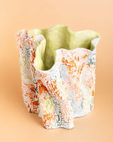 Florero Craqueleado Interior Verde, 2025